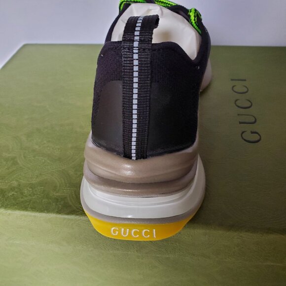 NIB Gucci Run technical knit fabric sneakers G 12.5 US 13 - Picture 10 of 11